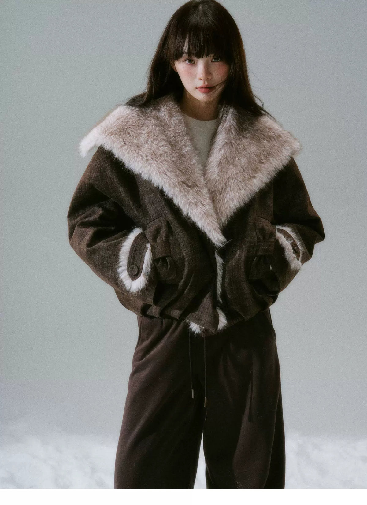 Plush Flower Bud Short Jacket