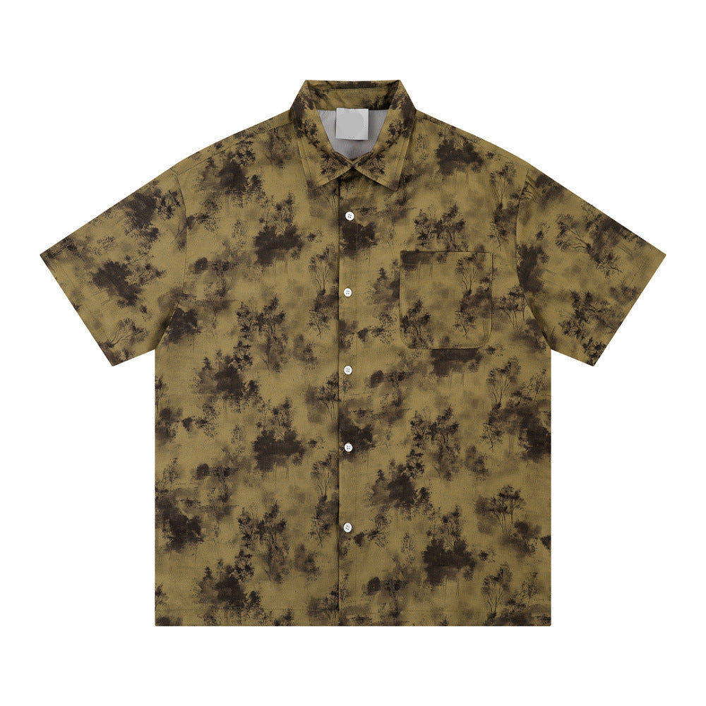 Vintage Plants Print Summer Shirt - MADXMARX