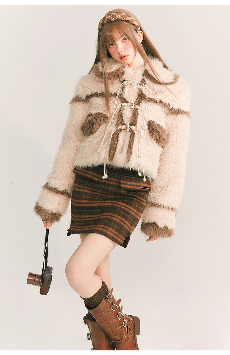 Plaid Wool Skirt