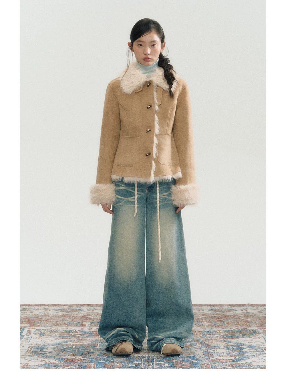 Fake Shearling Thick Jacket