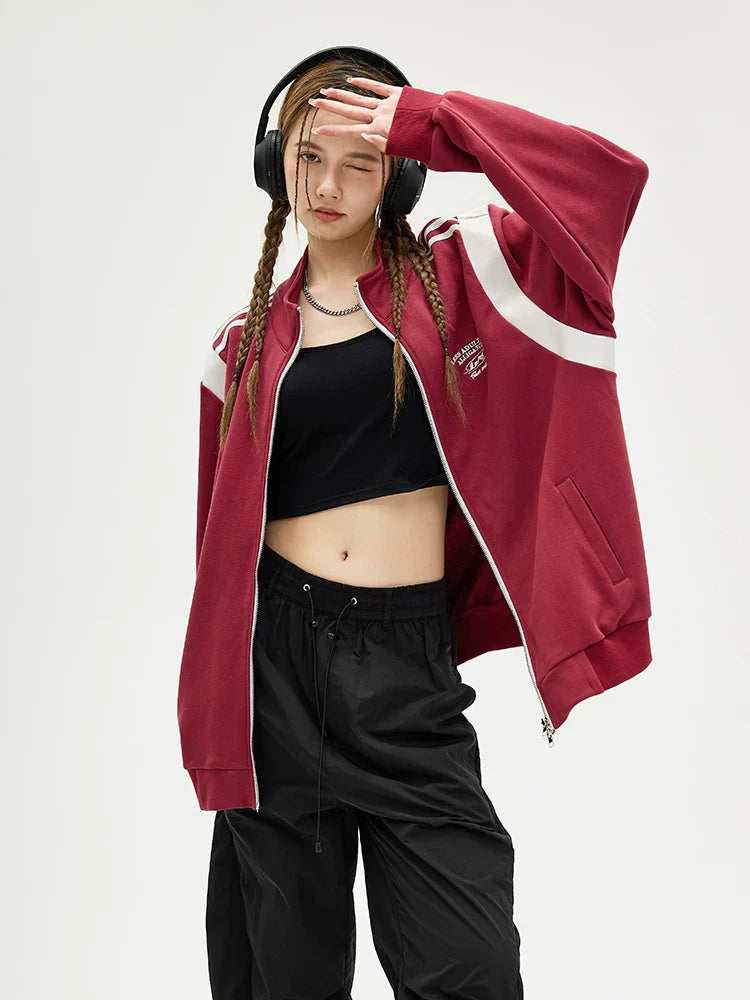 Patchwork Zipper Truck Jacket