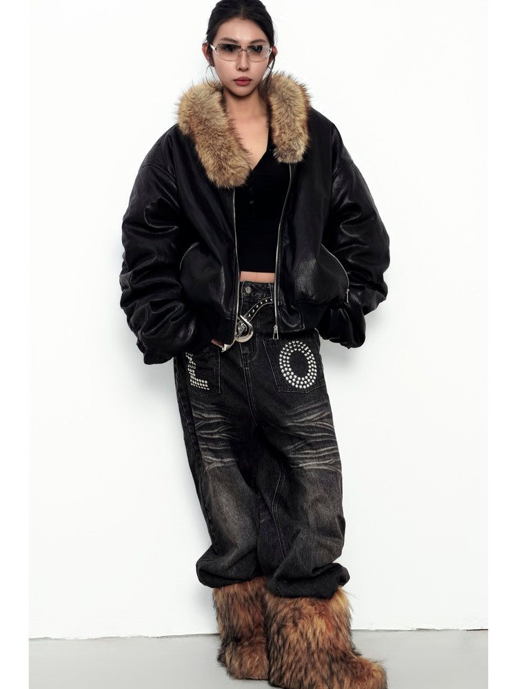 Fake Fur Collor Padded Jacket