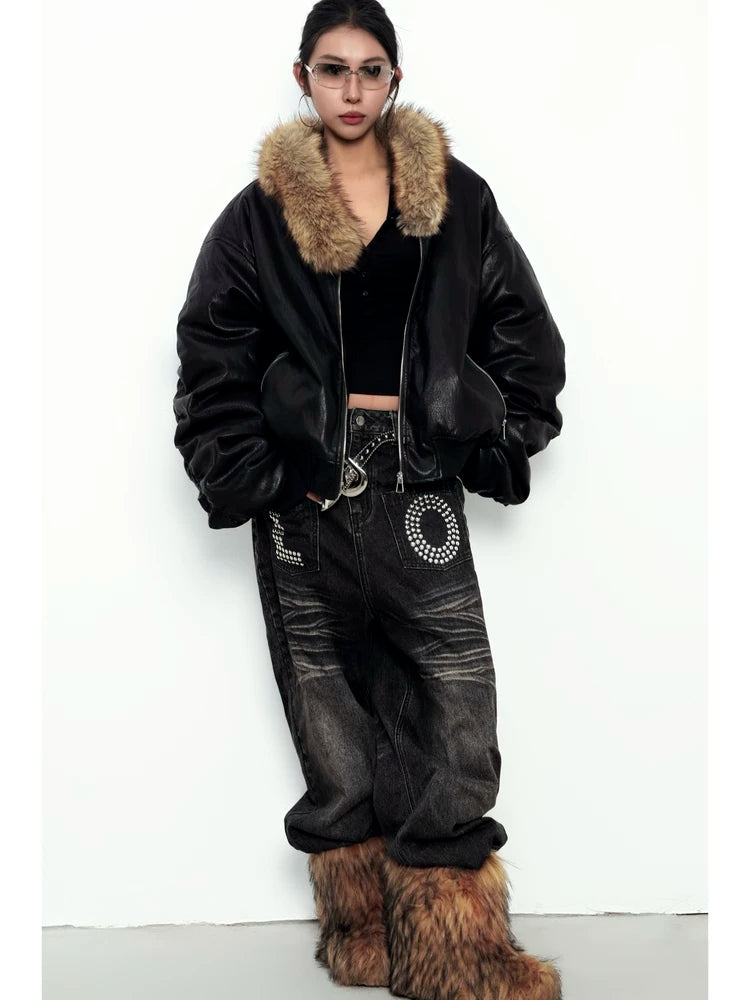 Fake Fur Collor Padded Jacket