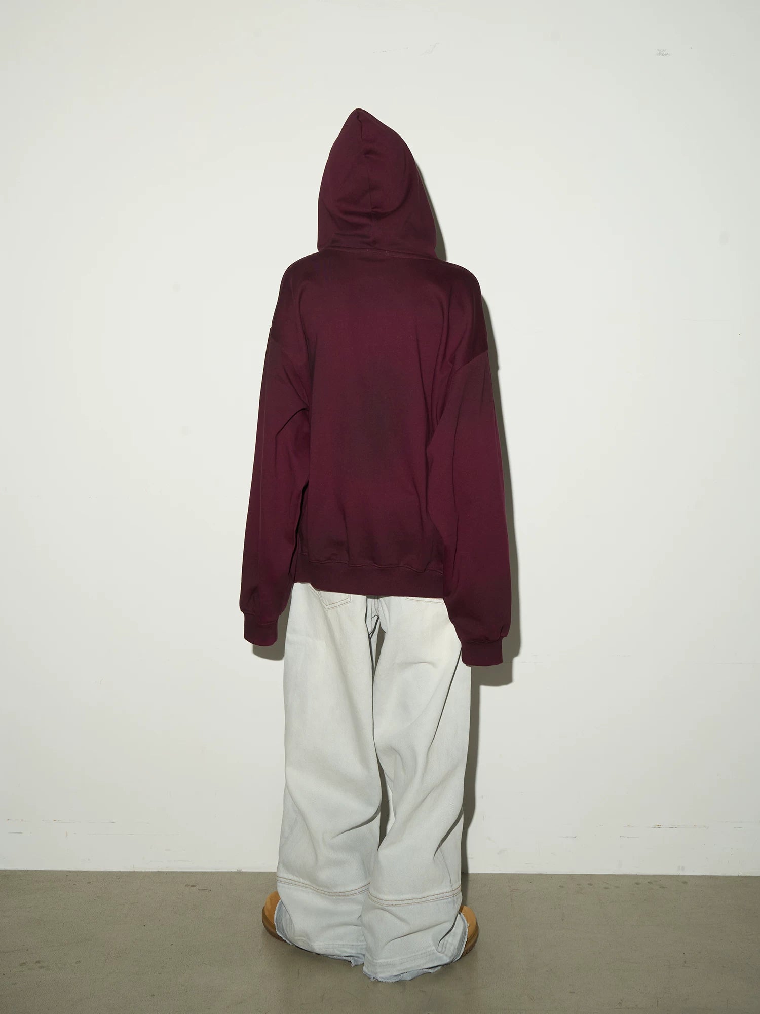 Irregular Dye Letter Print Oversize Hoodie