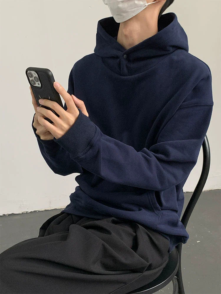 Felpa con cappuccio oversize con foro per il pollice