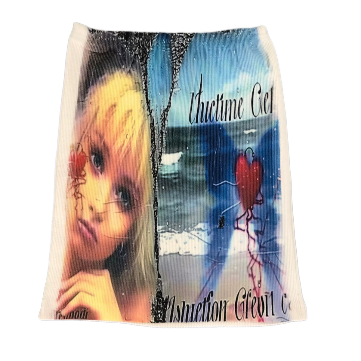 Graffiti Print Tube Top