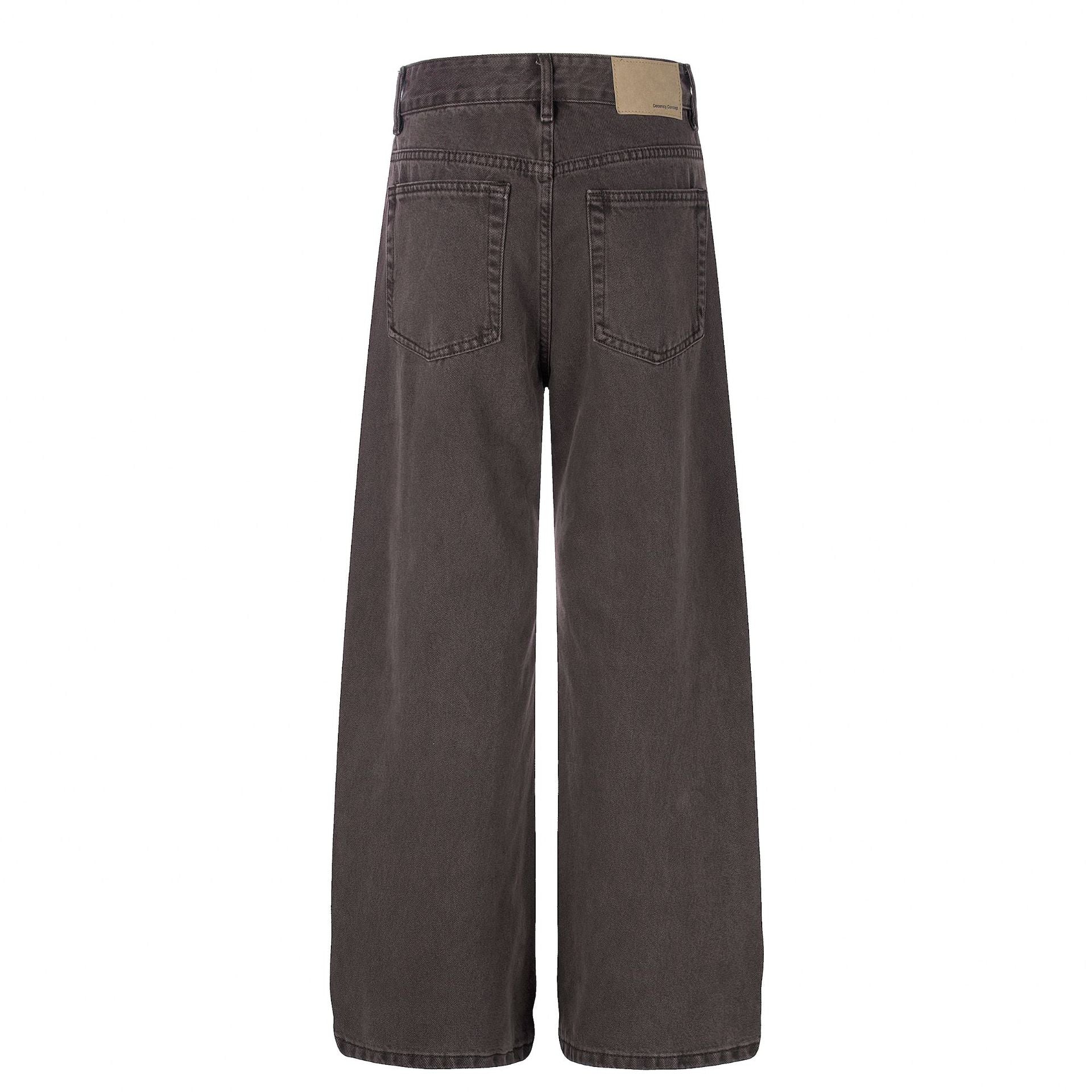 Washed Fade Wide Leg Denim Jeans