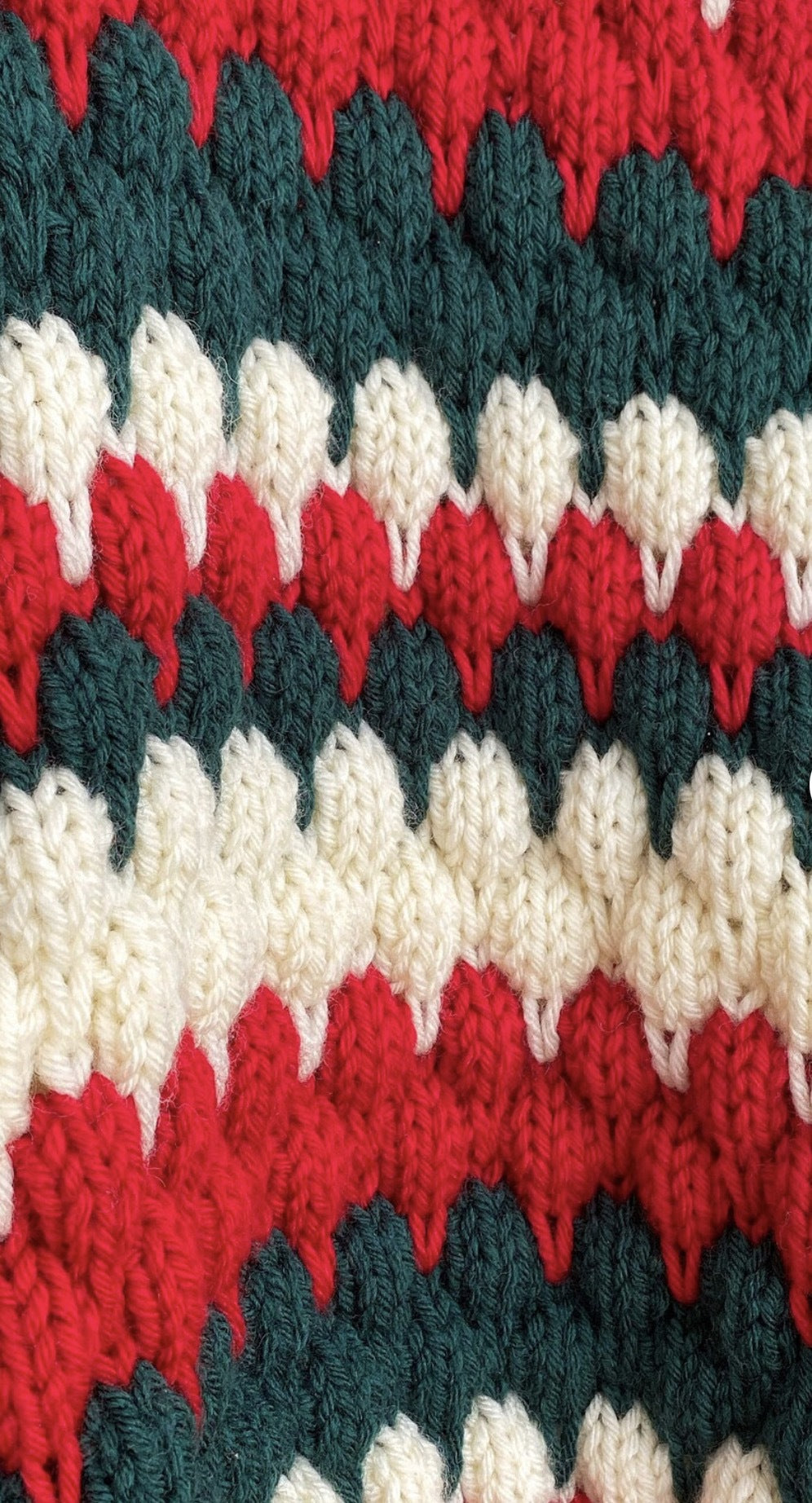 Christmas Crew Neck Striped Color-Blocked Sweater