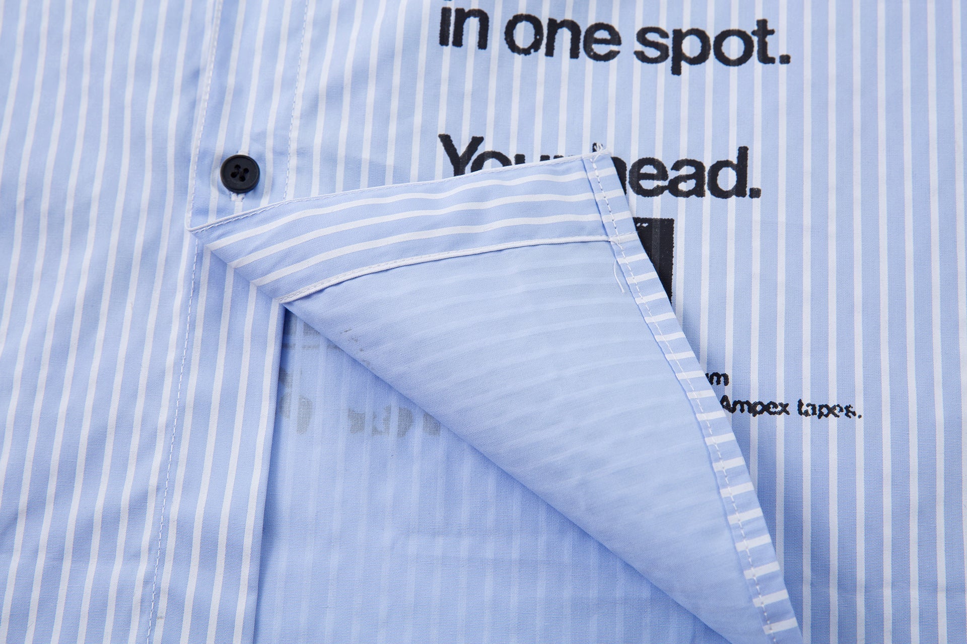 Fake Layered Stripe Print Long Sleeve Shirt