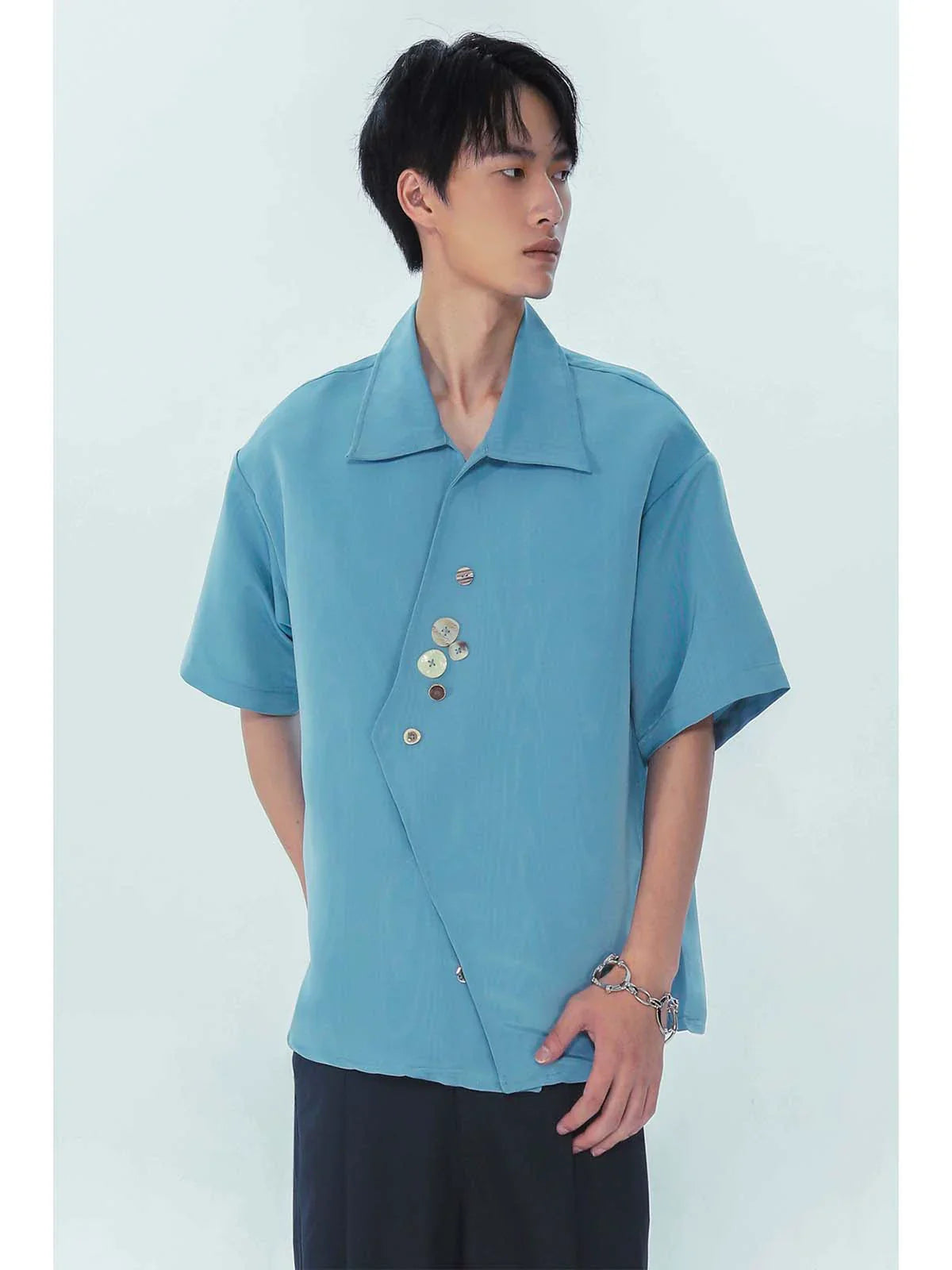 Irregular Ripple Design Short Sleeve Shirt