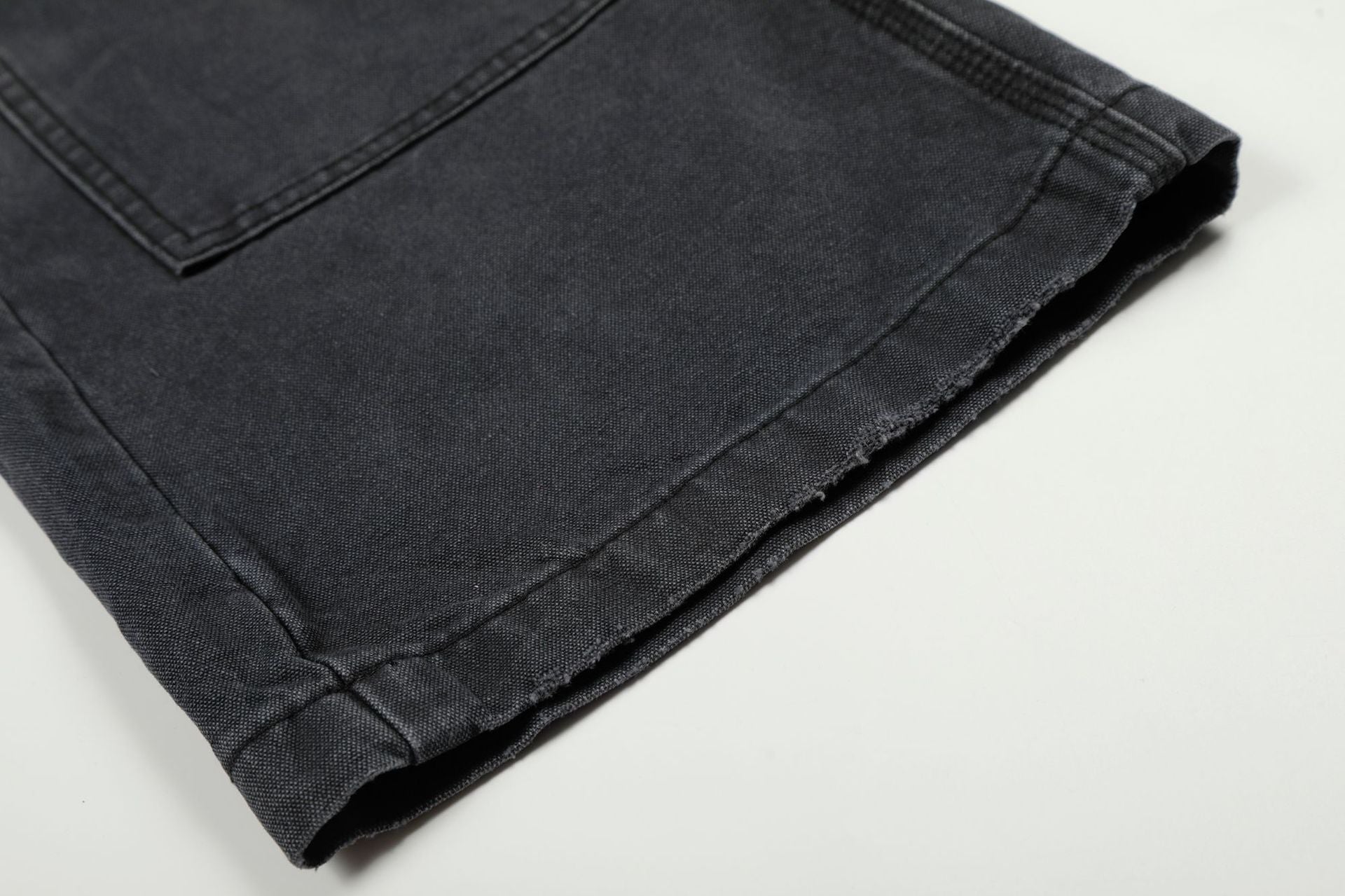 Washed Damage Wide Leg Denim Jeans