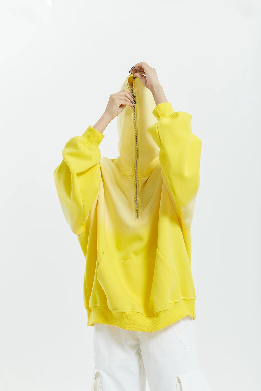 Gradient Half Zip Oversize Hoodie