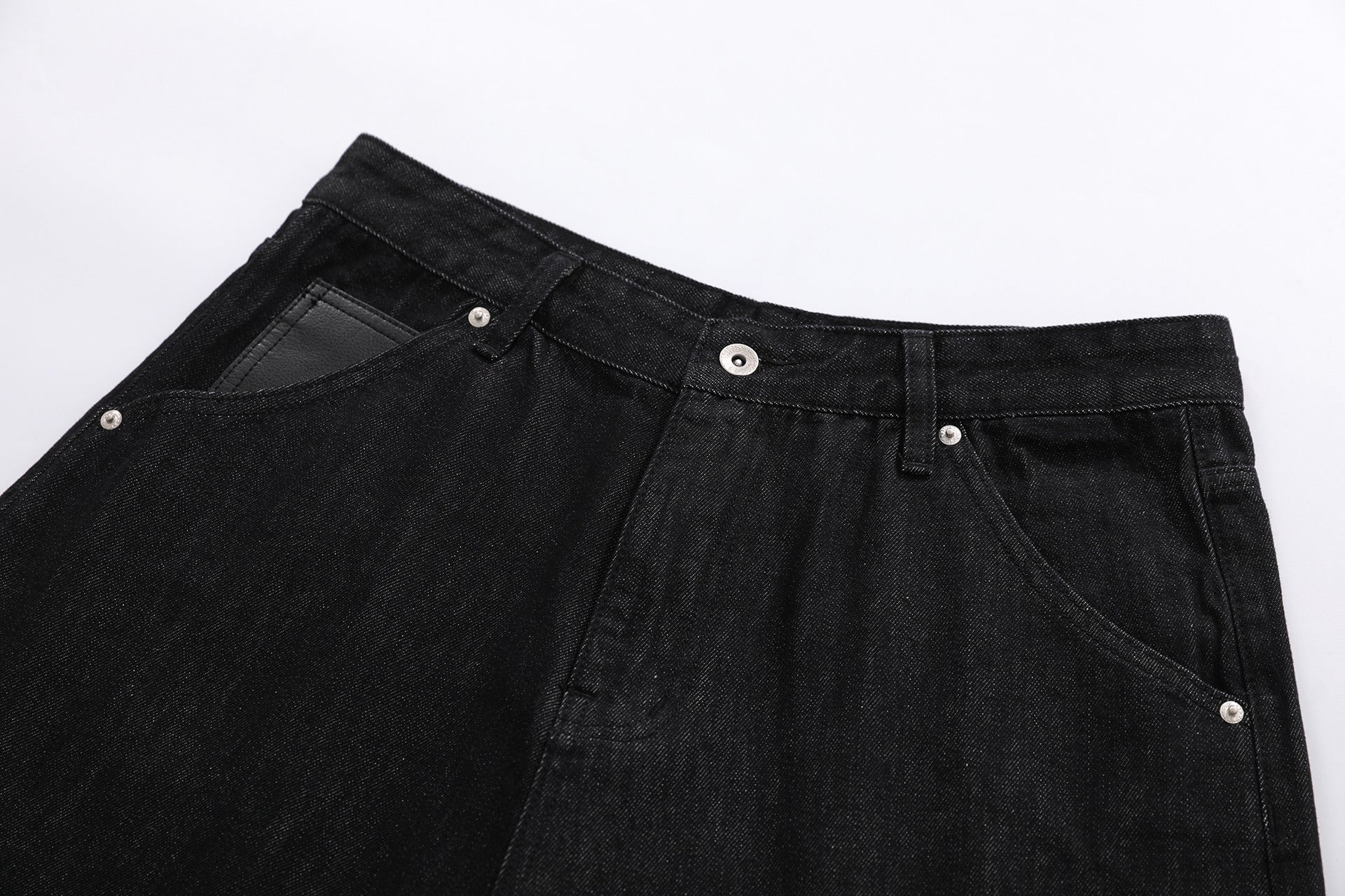 Raw Wash Wide Leg Denim Jort