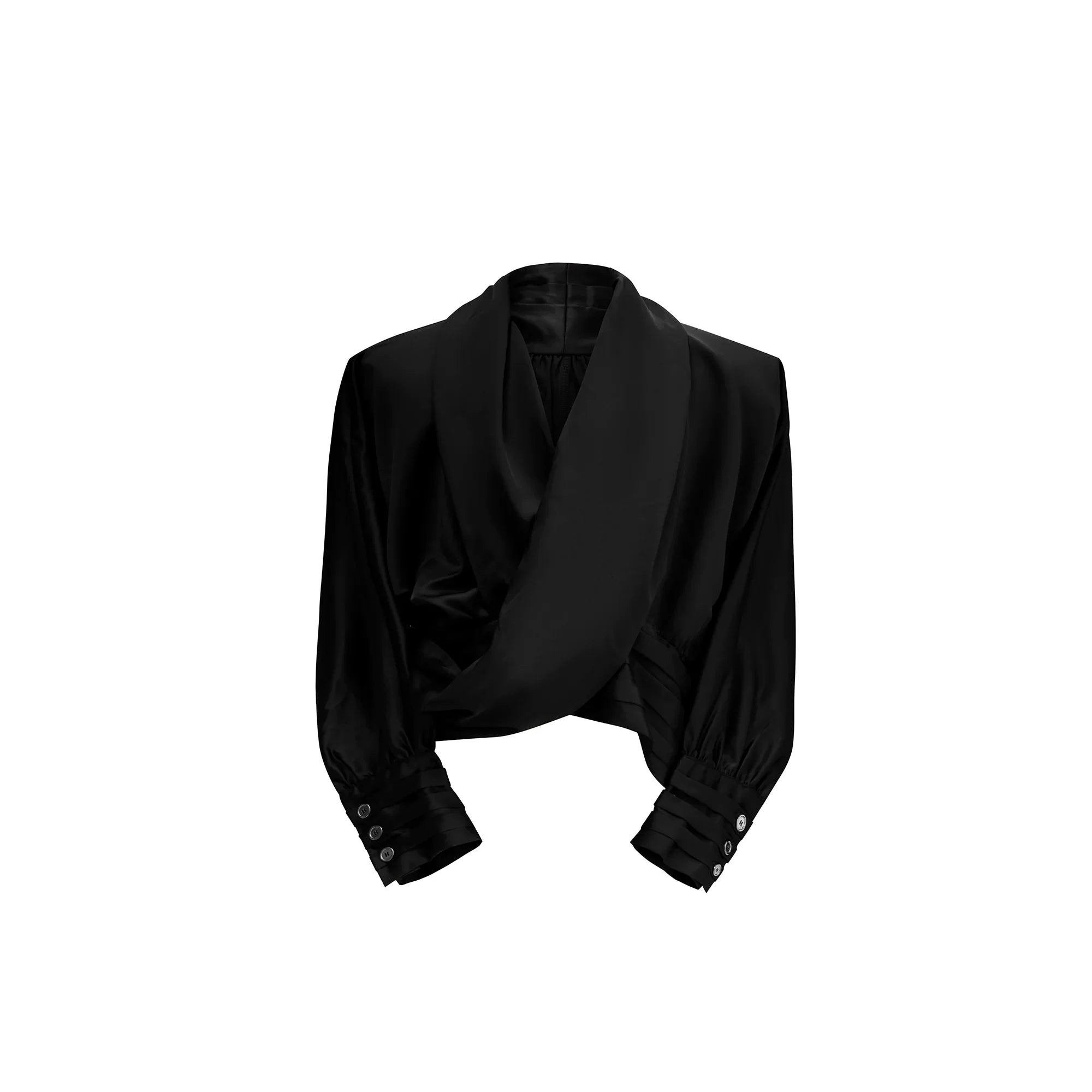V-neck Shoulder Pad Shirt