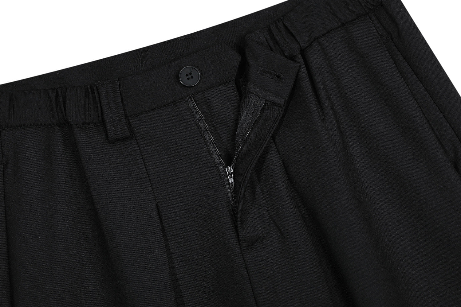 Wide Leg Pleats Half Trousers