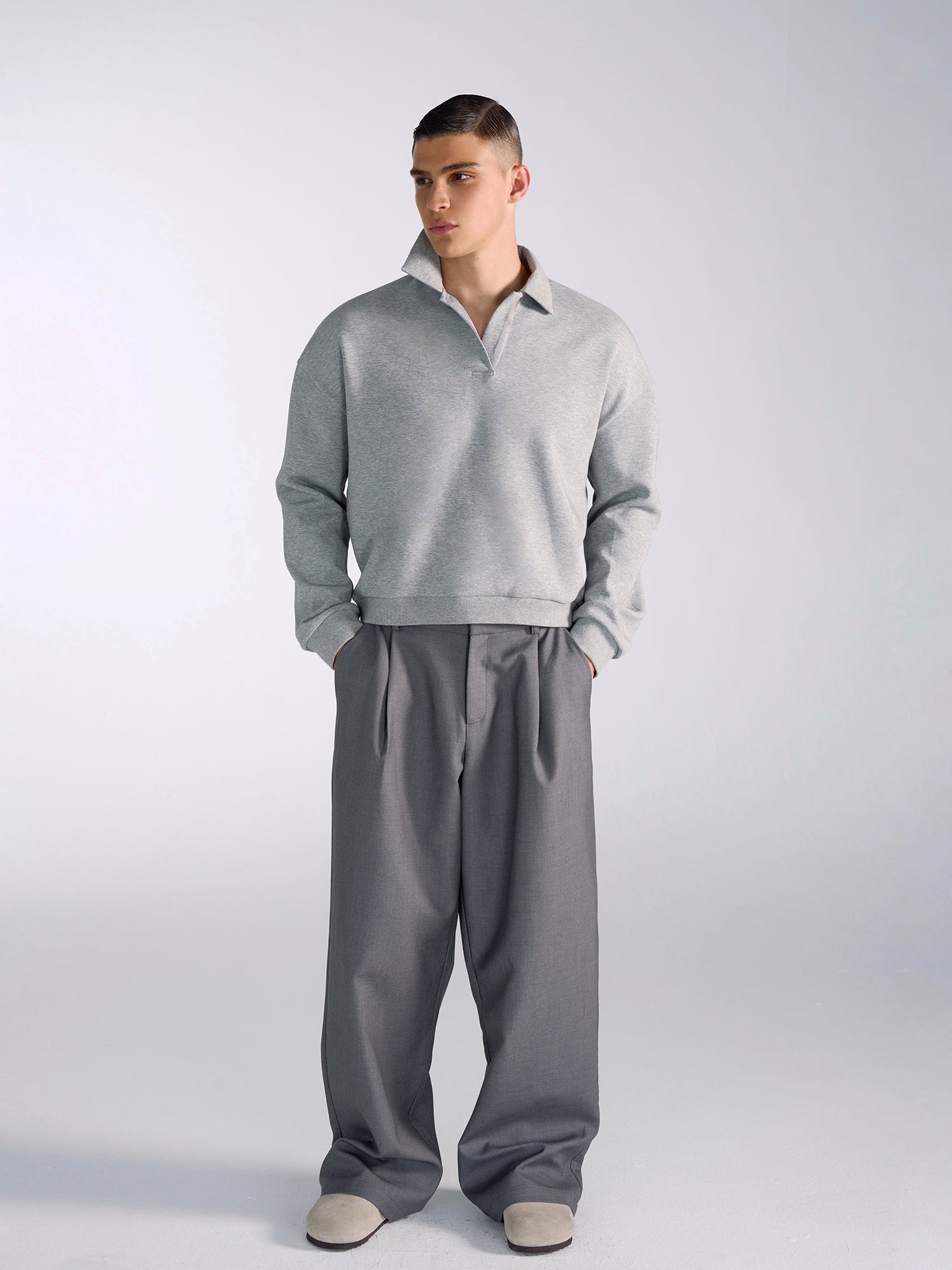 Wrinkle-Free Long Sleeve Polo Shirt