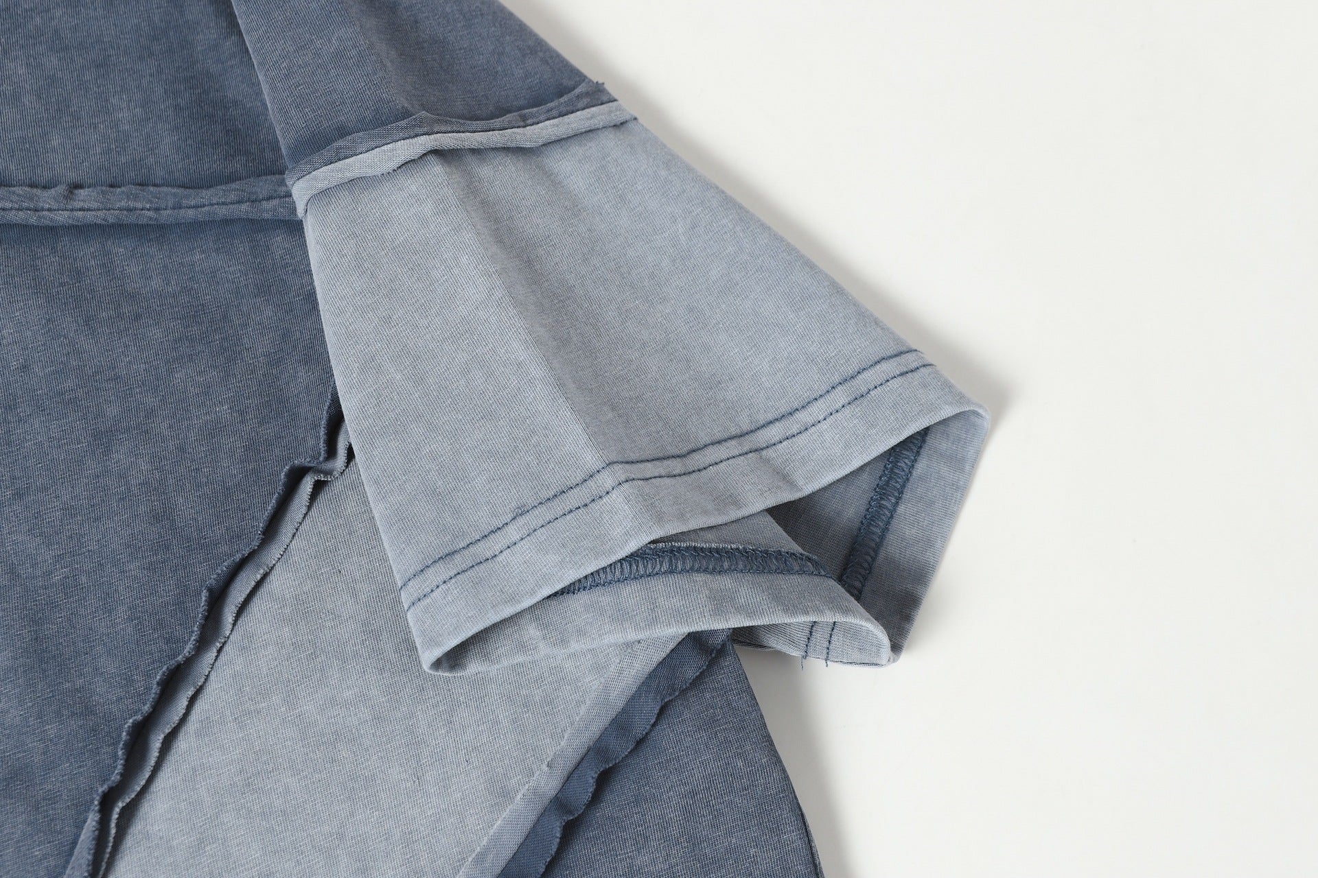 Cotton Wash Raw Edge Oversize Short Sleeve T-Shirt