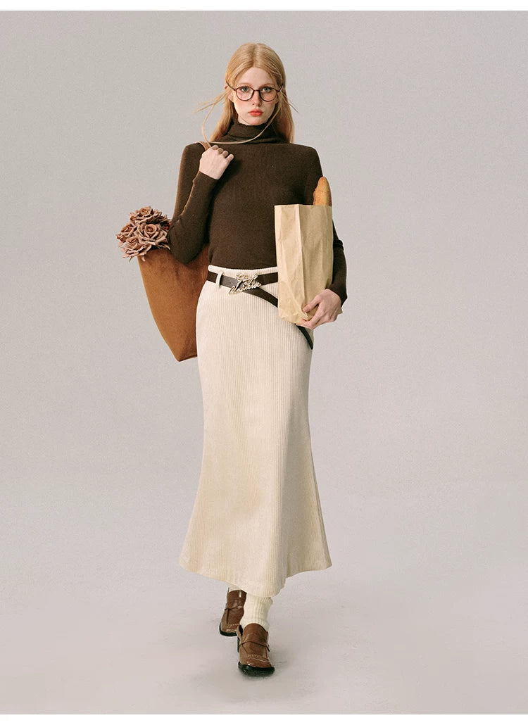 Velvet Collar Jacket & Long Skirt & Pleats Short Skirt Setup