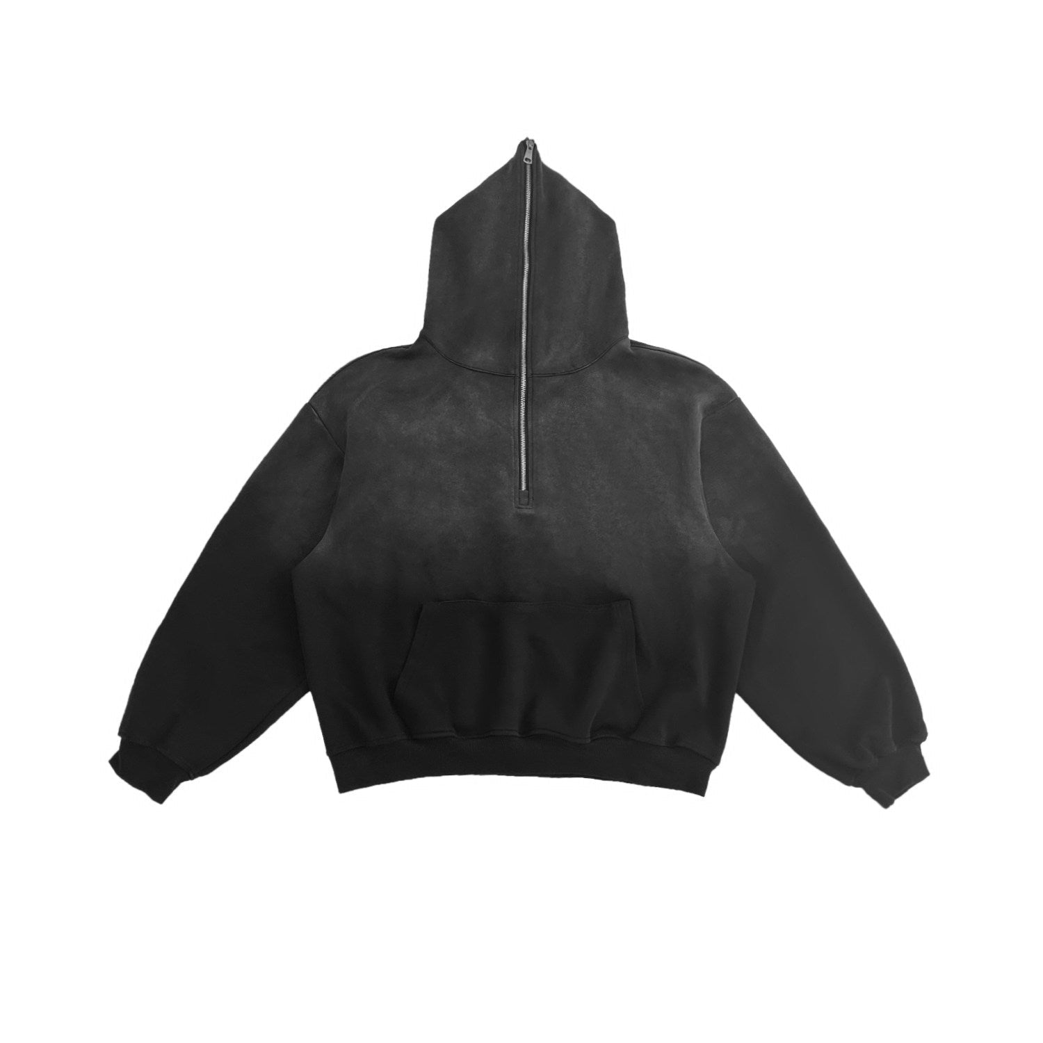Gradient Half Zip Oversize Hoodie