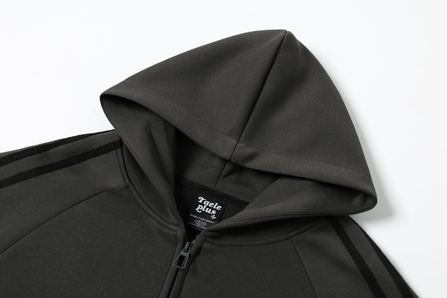 Stripe Cross Print Zipper Hoodie