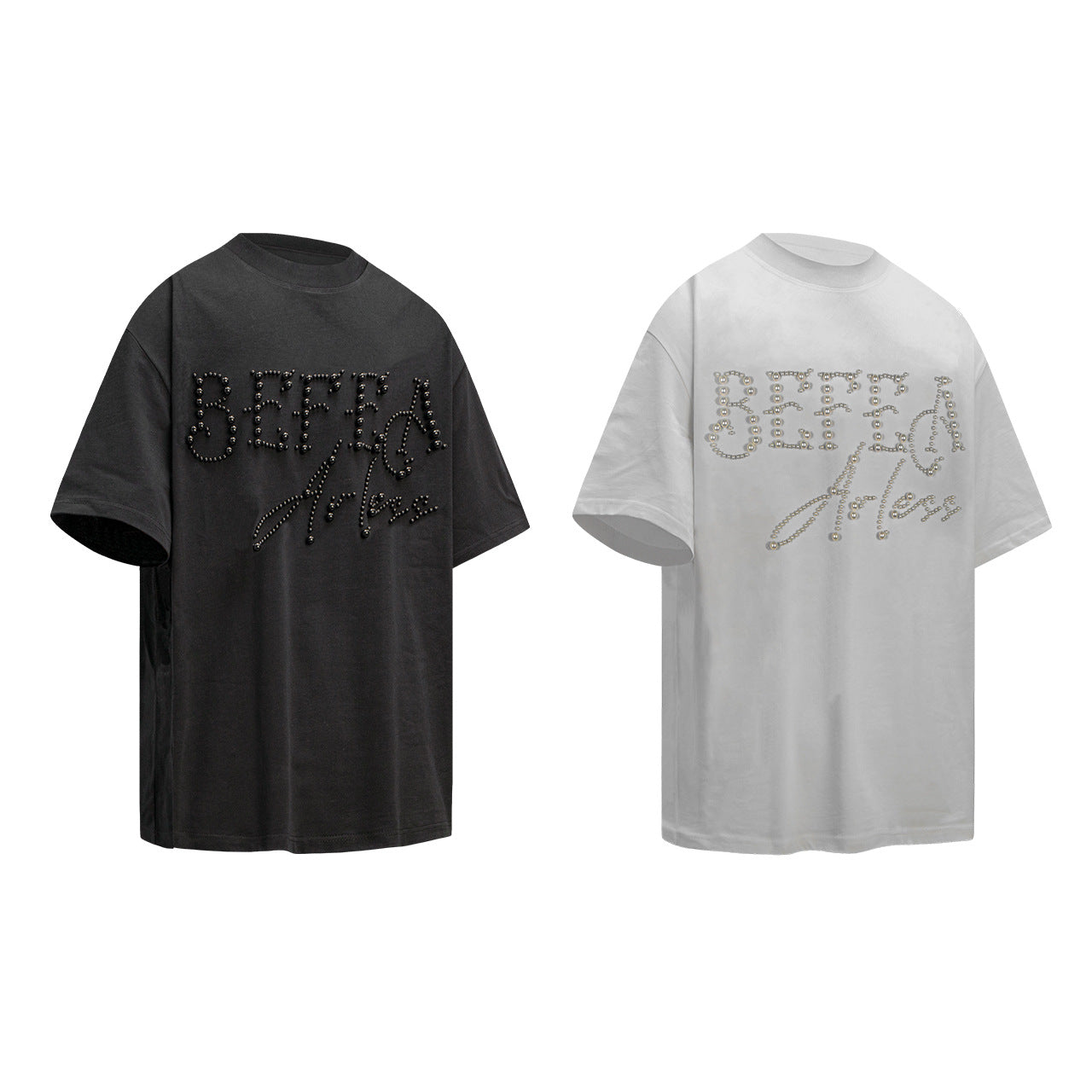 Heavyweight Beads Graphic Oversize Short Sleeve T-Shirt