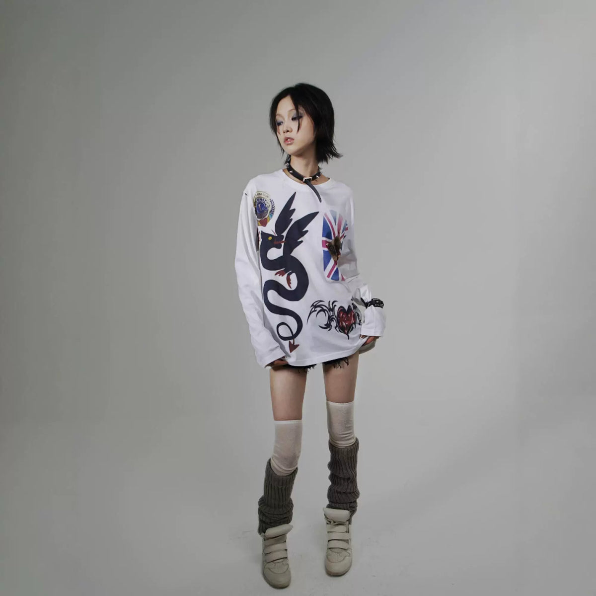 British Studs Rock Punk Long Sleeve T-Shirt