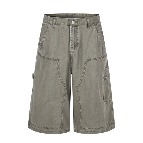 Washed Cargo Jort - Green / S