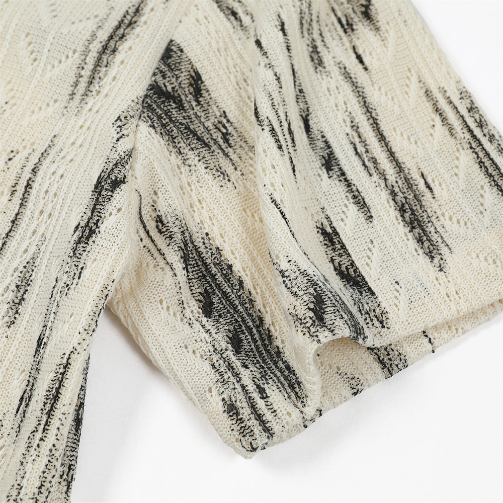 Chemise d'été en jacquard teint par éclaboussures