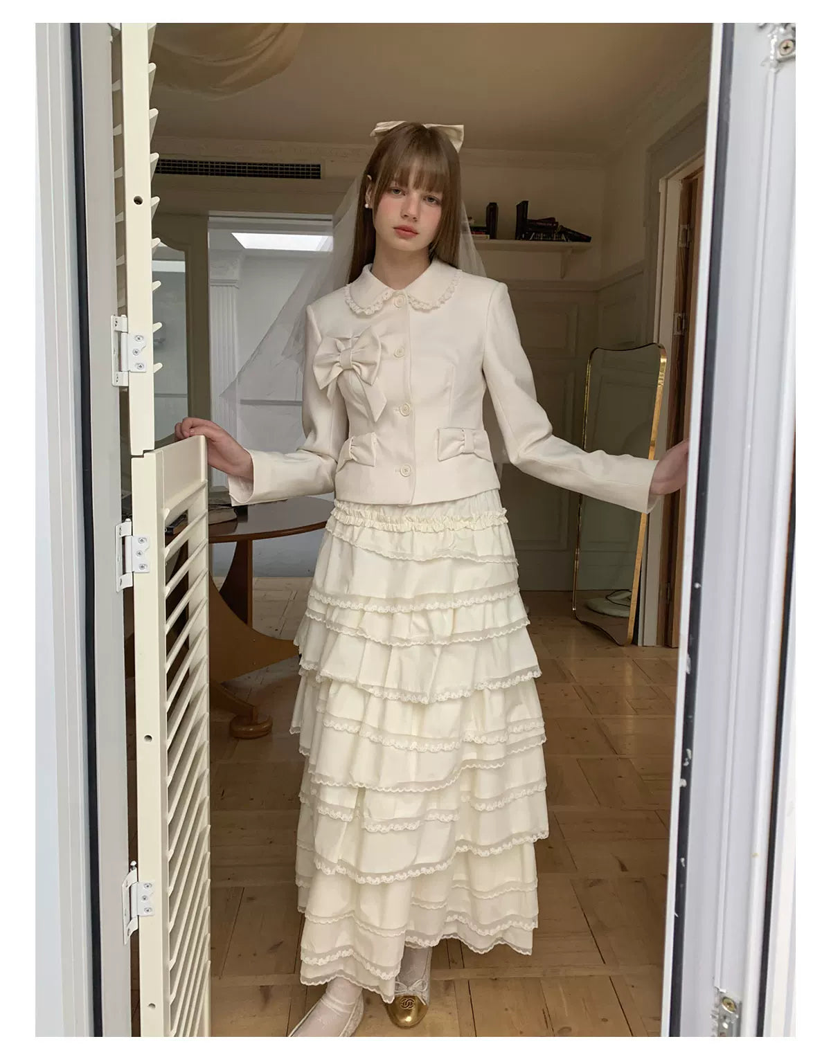 Original Lace Ruffle Short Skirt & Long Skirt