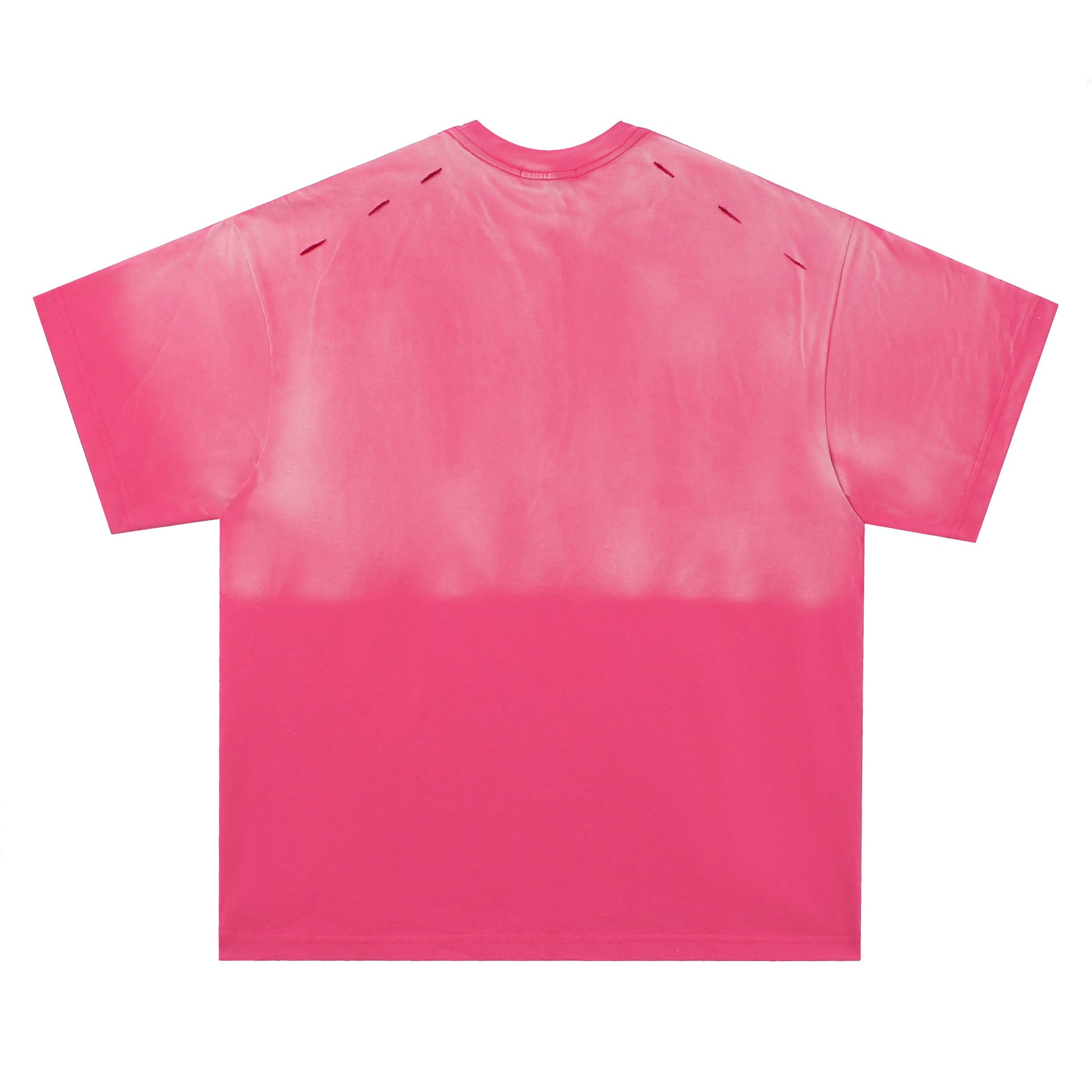 Fade Washed Cutout Oversize Short Sleeve T-Shirt