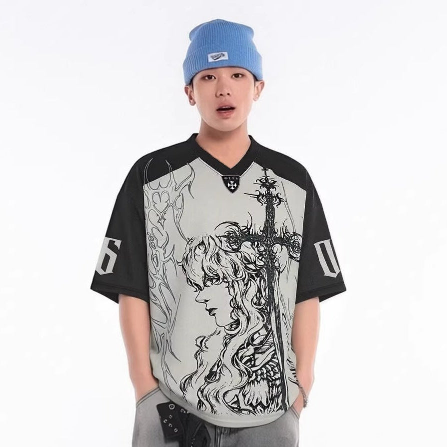 Illustration Print Short Sleeve T-Shirt
