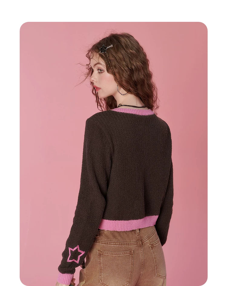 Cropped Knit Cardigan