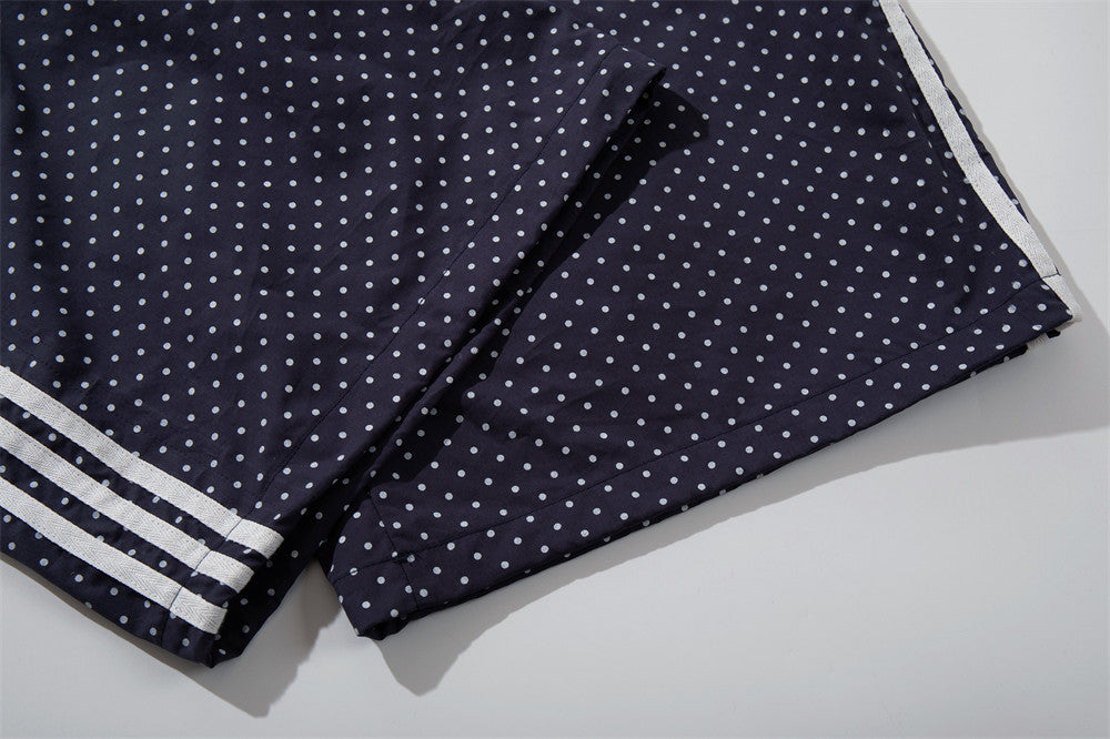 DAXUEN Wide leg polka dot trousers with stripes