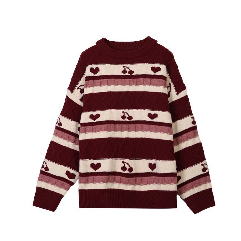 Red Cherry Casual Sweater