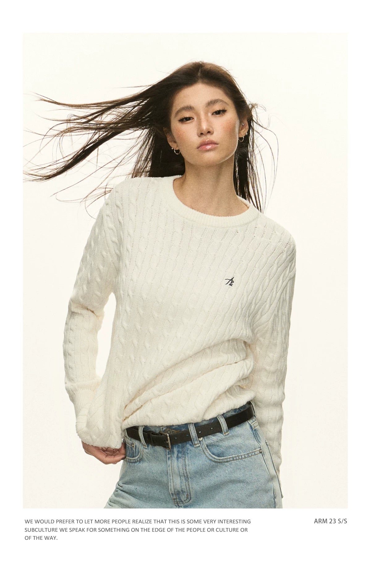 Oversize Round Neck Knit Sweater