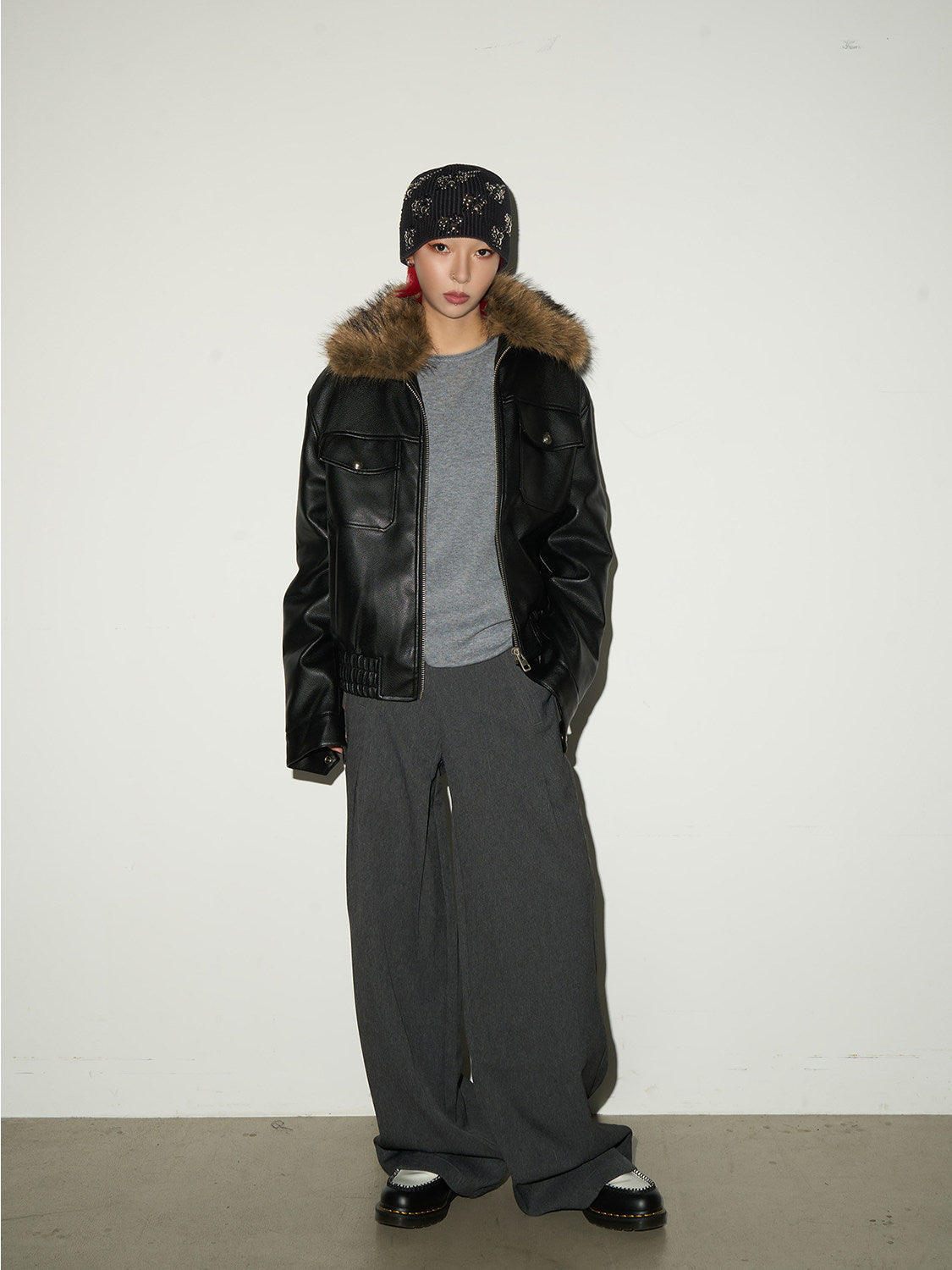 Pleats Wide Leg Pants