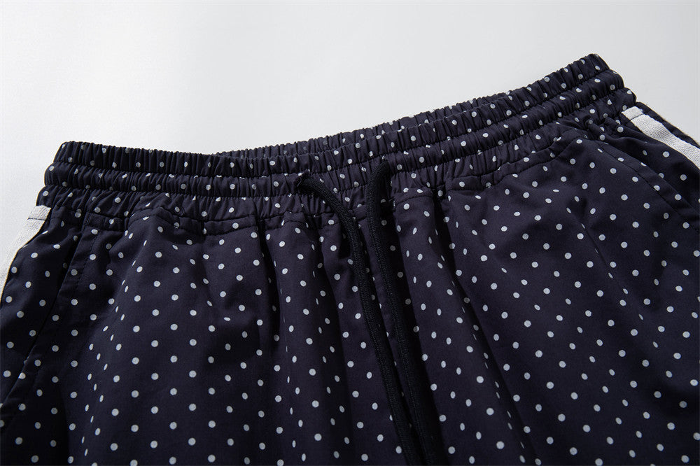 DAXUEN Wide leg polka dot trousers with stripes