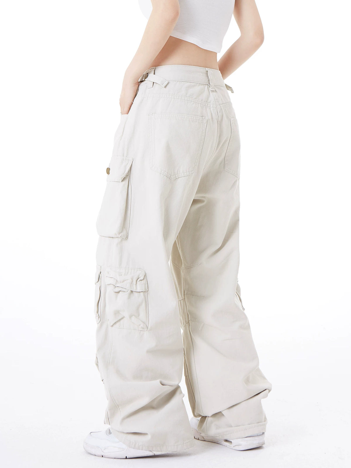 Pantalon cargo large multipoches