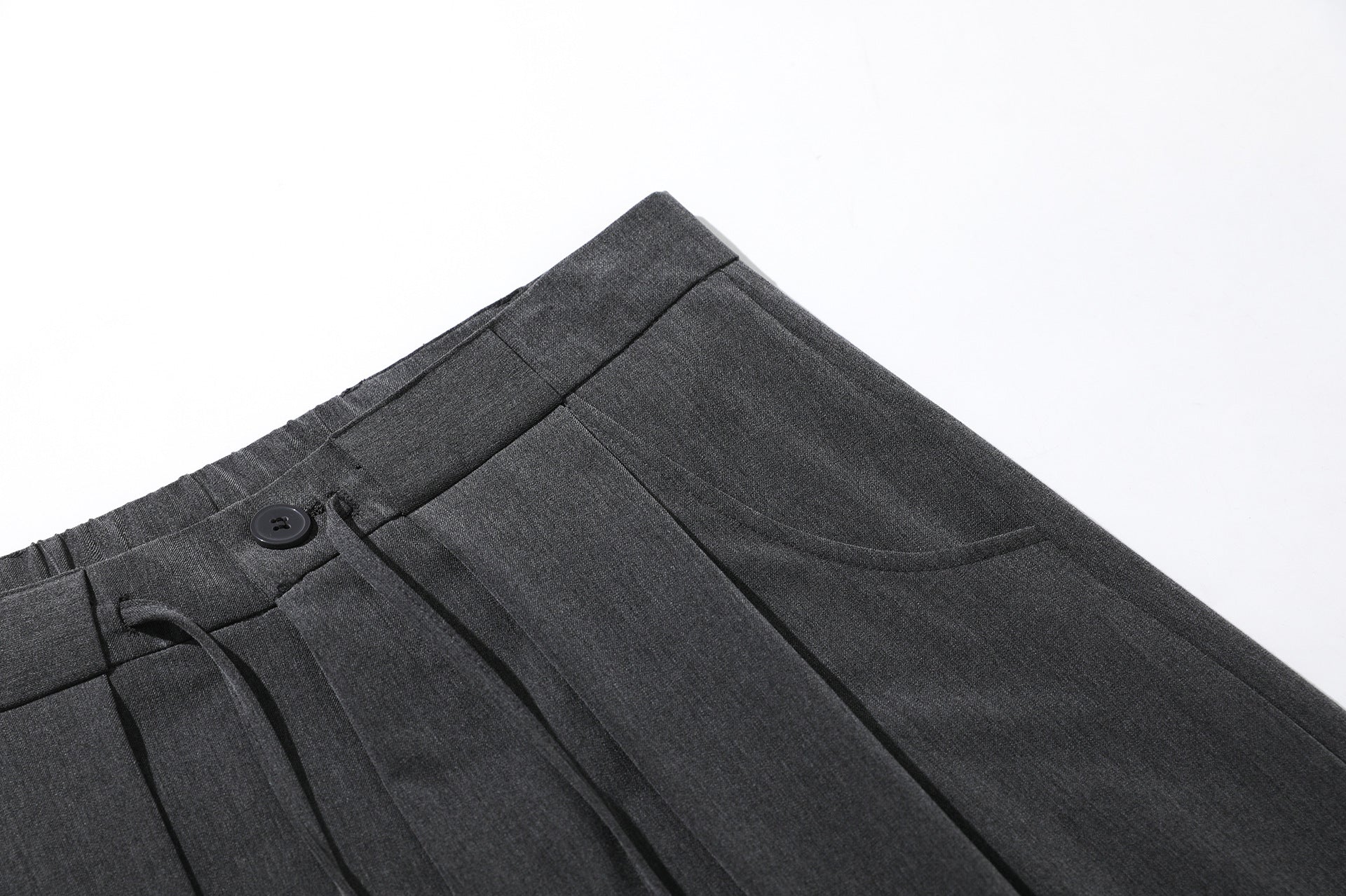 Deconstruction Pleats Curved Trousers