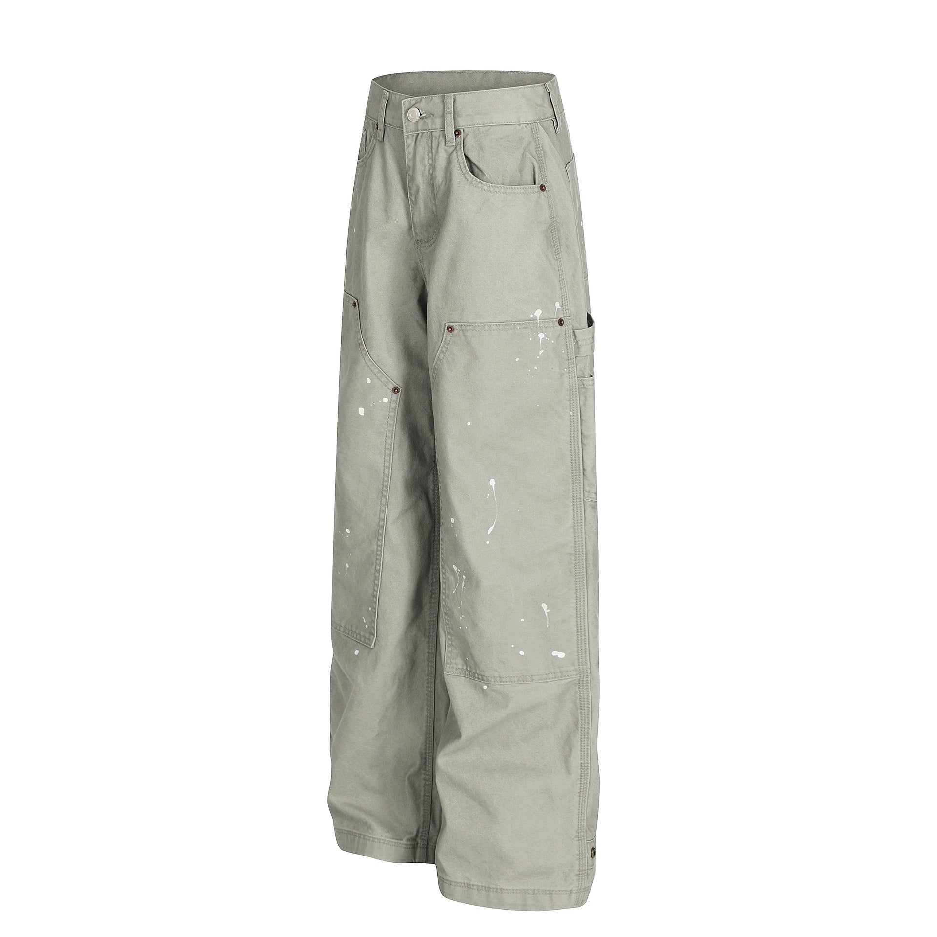 Paint Splatter Panel Wide Leg Pants