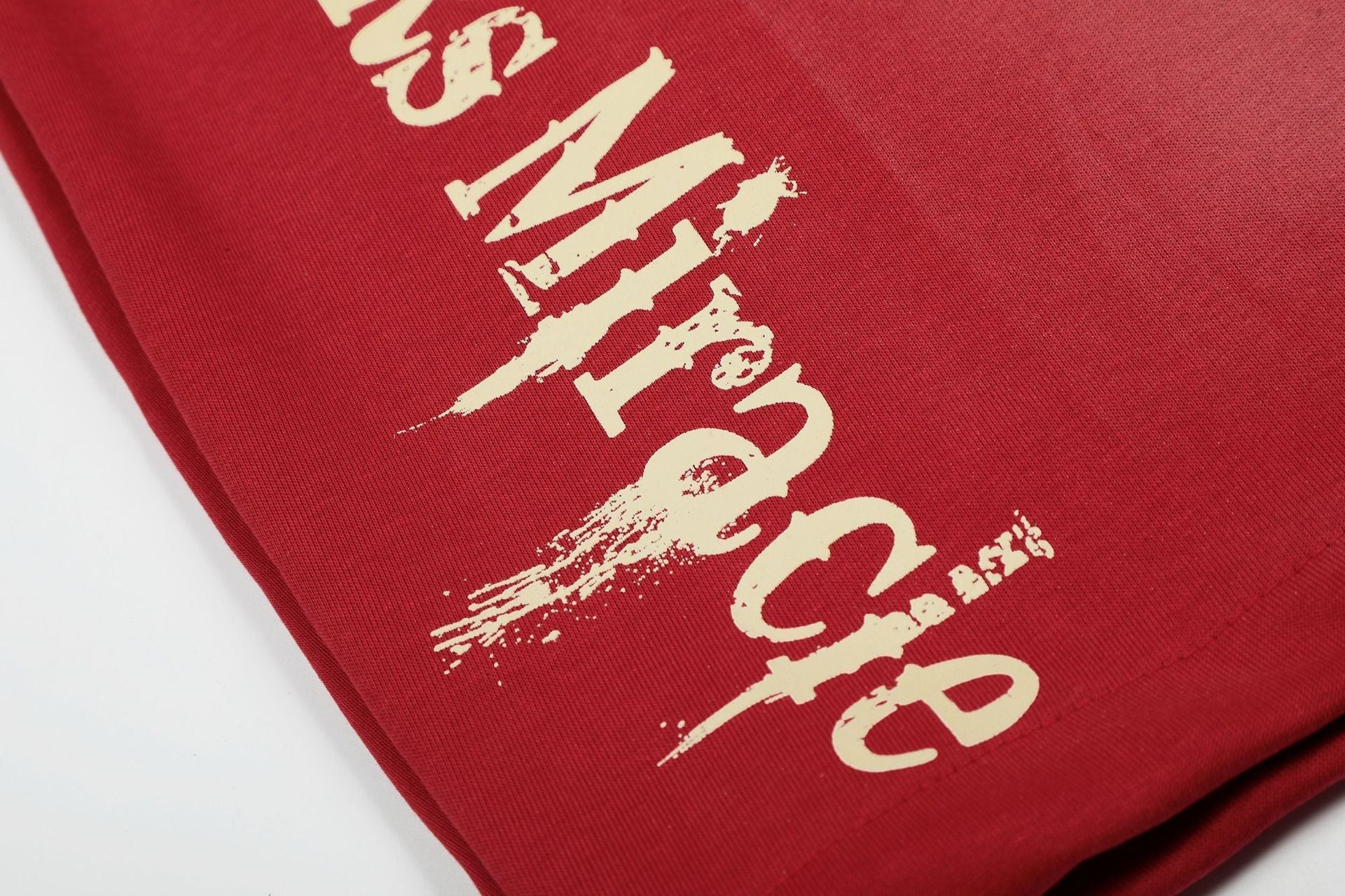 Washed Gradient Logo Print Wide Leg Sporty Pants