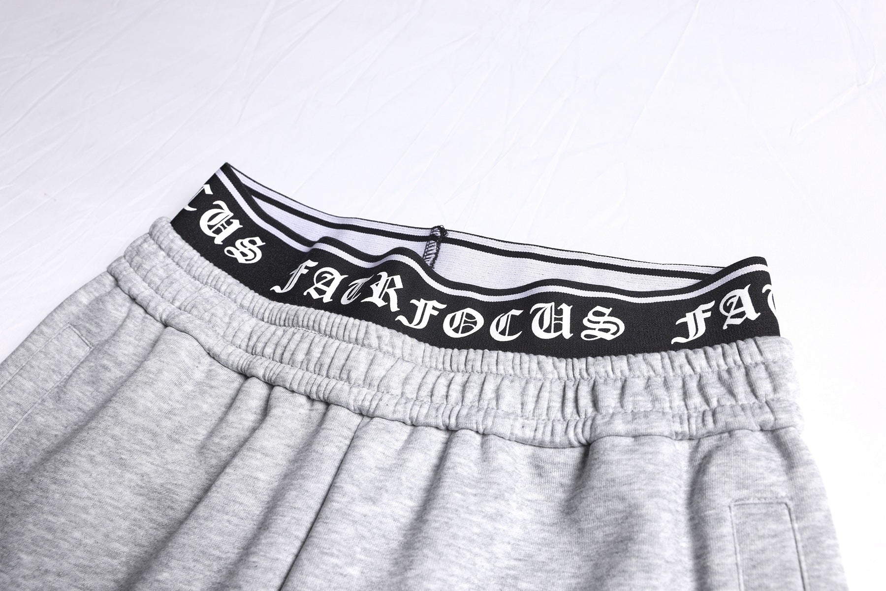 Letter Print Deconstruction Wide Leg Sweatpants