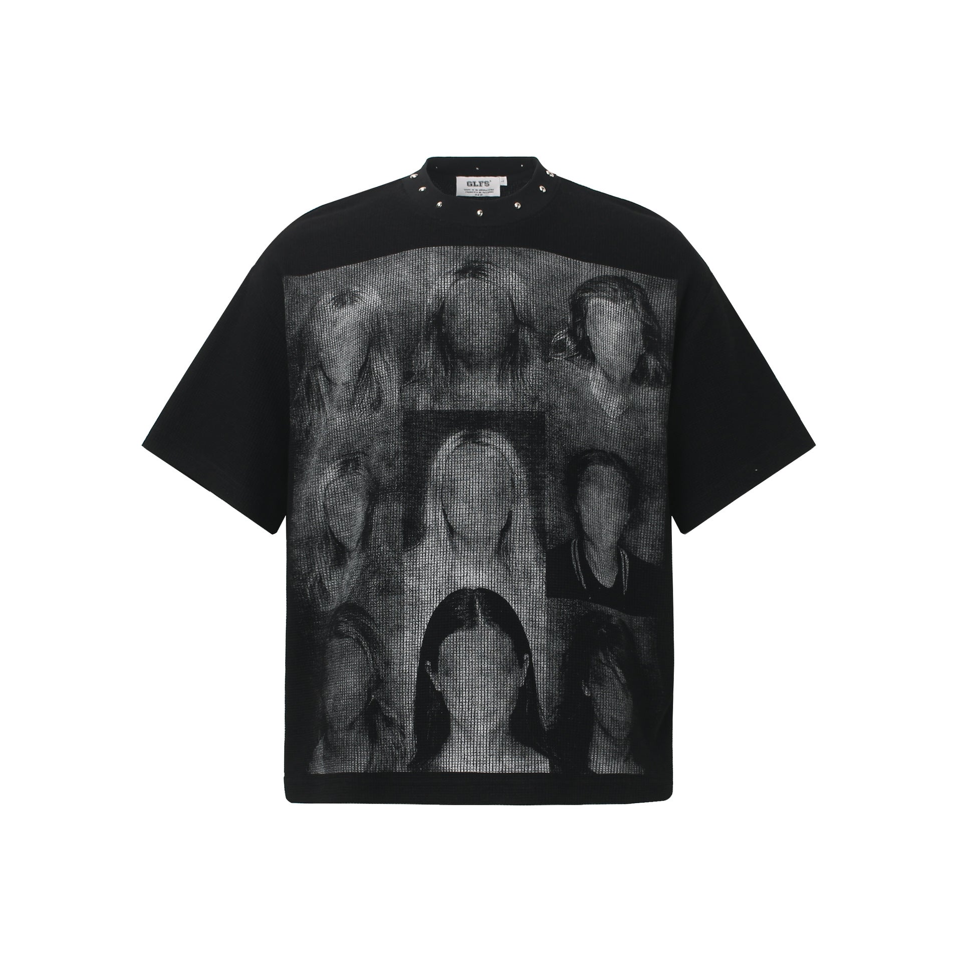 Portrait Studs Detail Short Sleeve T-Shirt