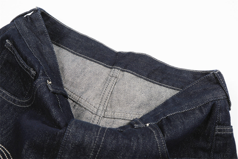 Musical Embroidery Wide-Leg Jeans