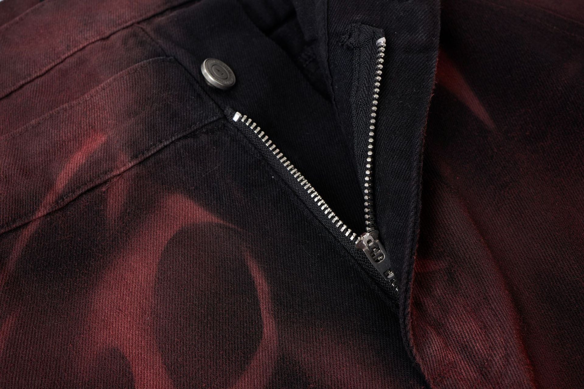 Washed Graffiti Dirty-Dye Denim Jort