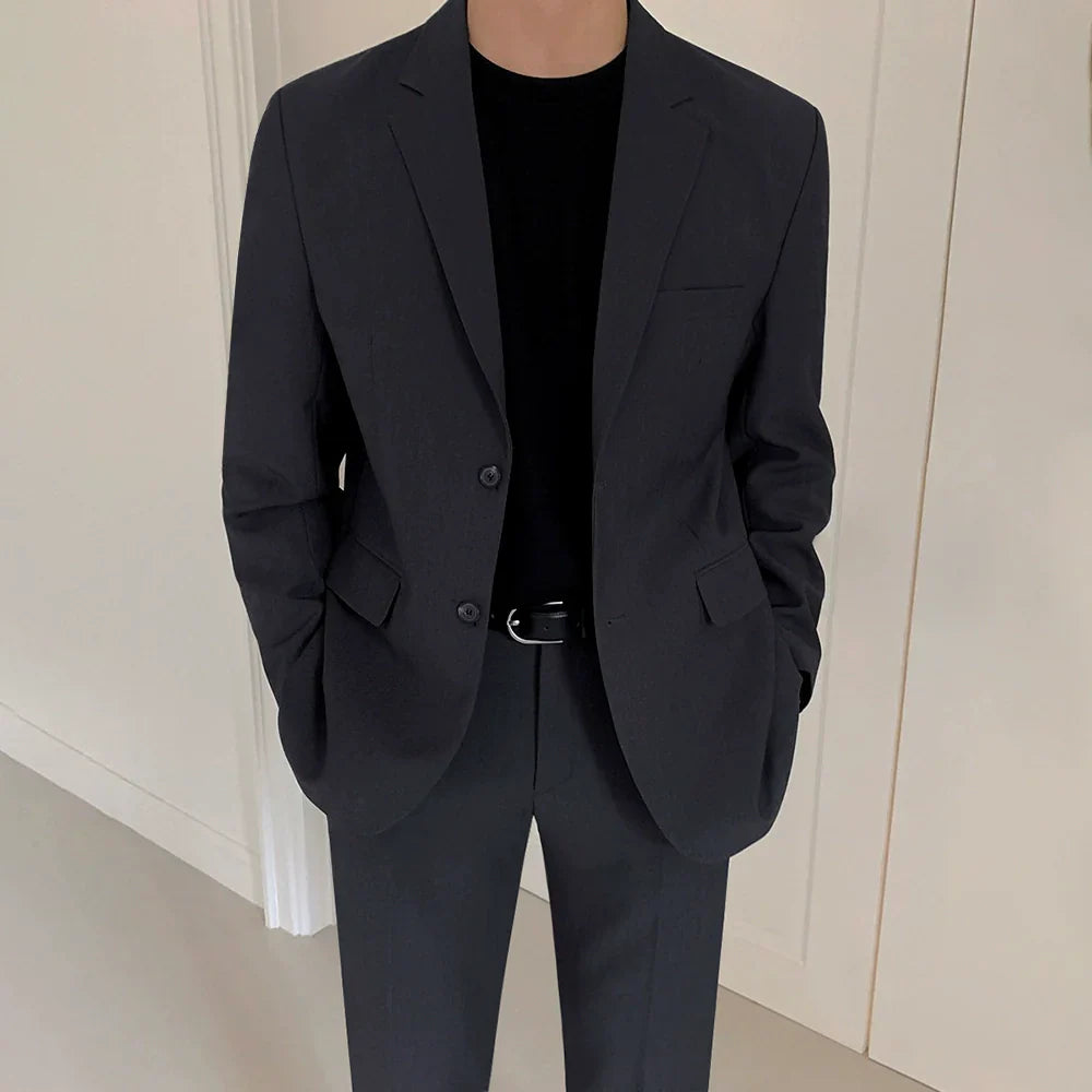 Formal Tailored Jacket & Straight Trousers Setup