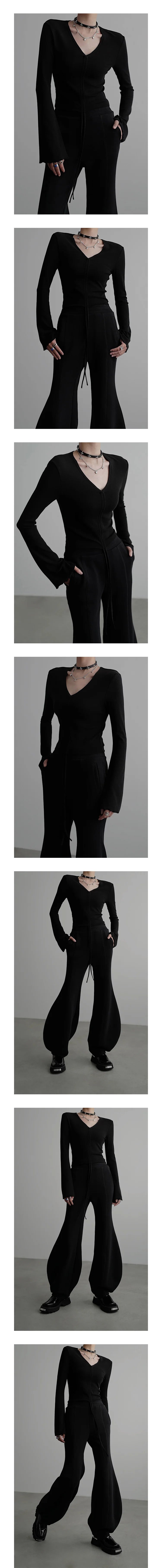 Two-Wear Knit Long Sleeve Top