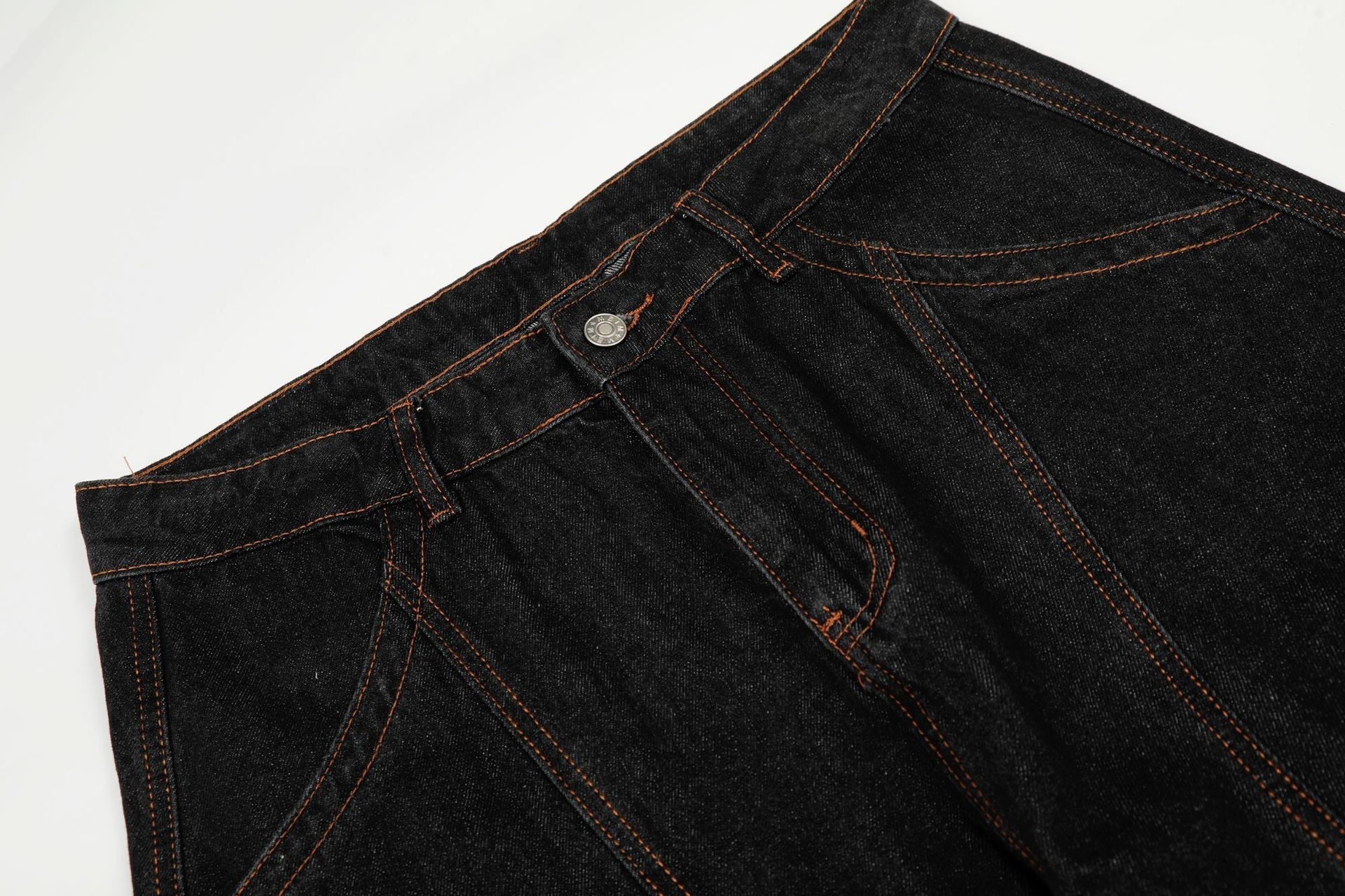 Raw Deconstruction Curved Denim Jeans