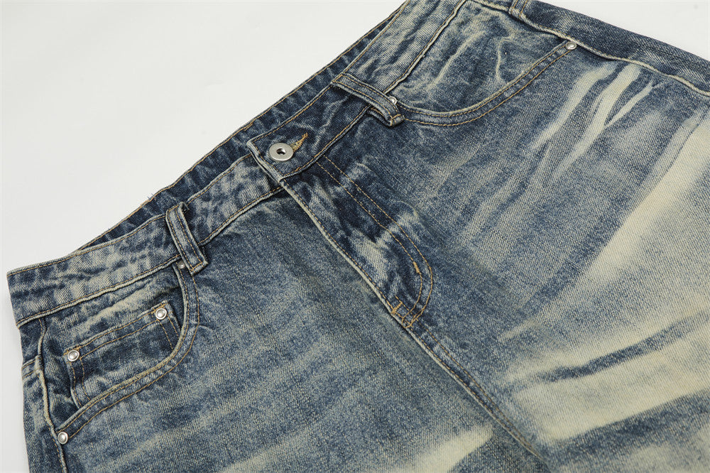 Distressed Wide-leg Jeans — Vintage Vibe