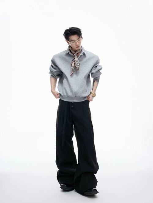 Sequin Pin Long Sleeve Polo Shirt